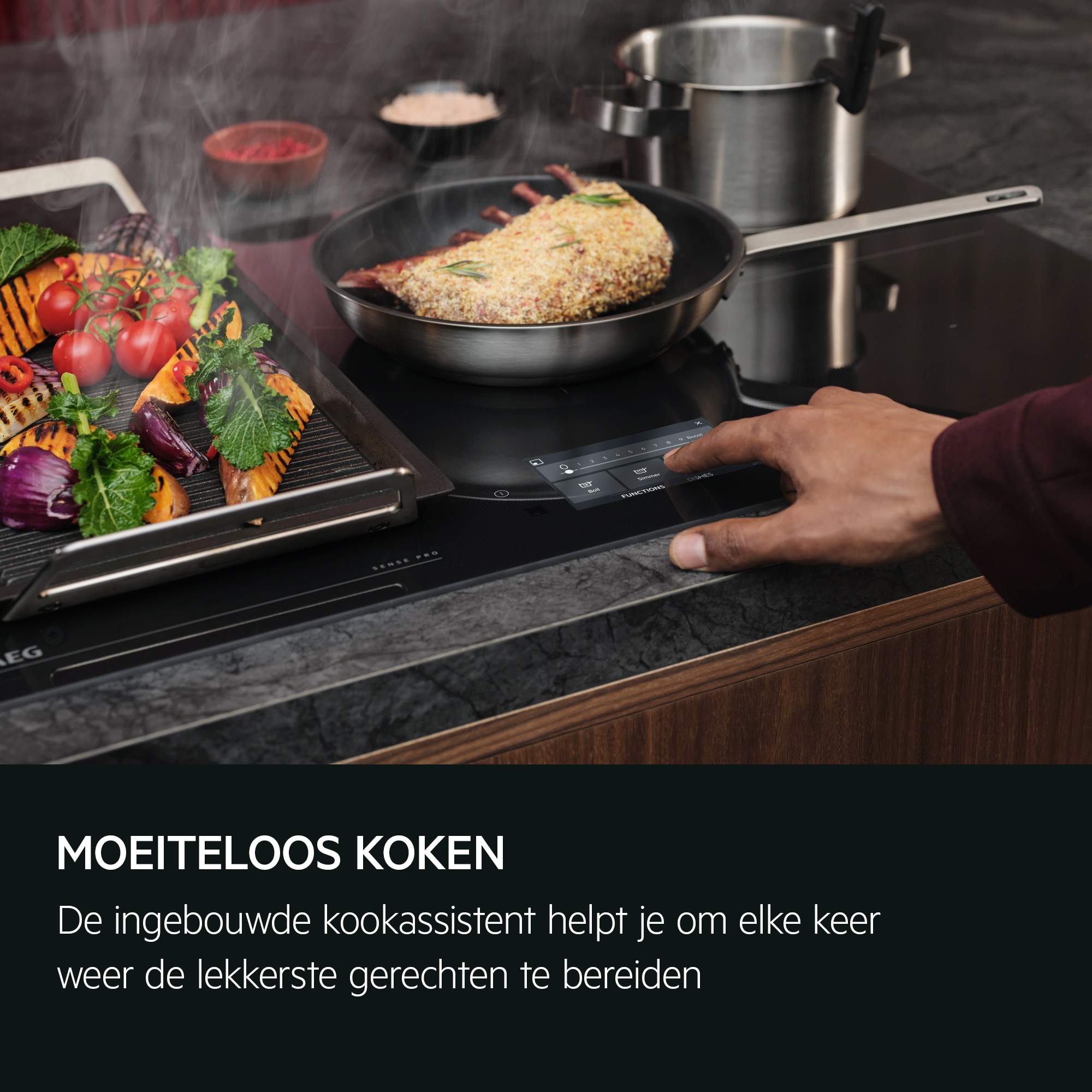 AEG - Kookplaat met afzuiging - PE9000B80