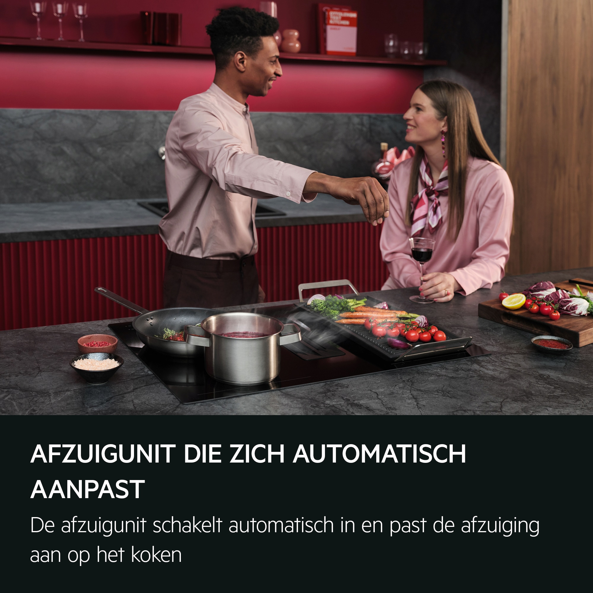 AEG - Kookplaat met afzuiging - NCH84B03CB