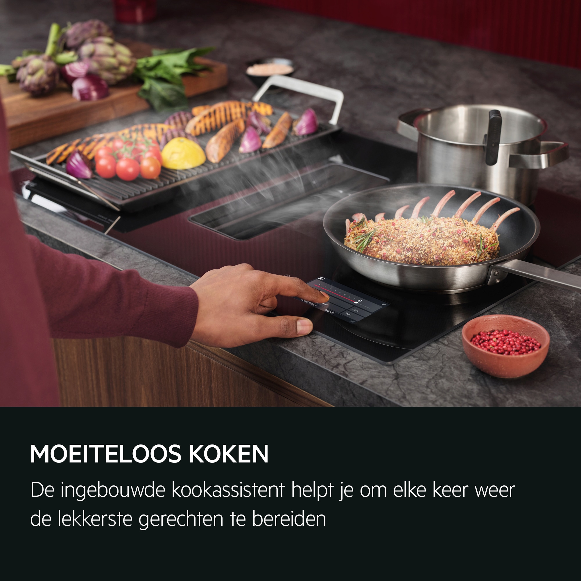 AEG - Kookplaat met afzuiging - PE9000B80