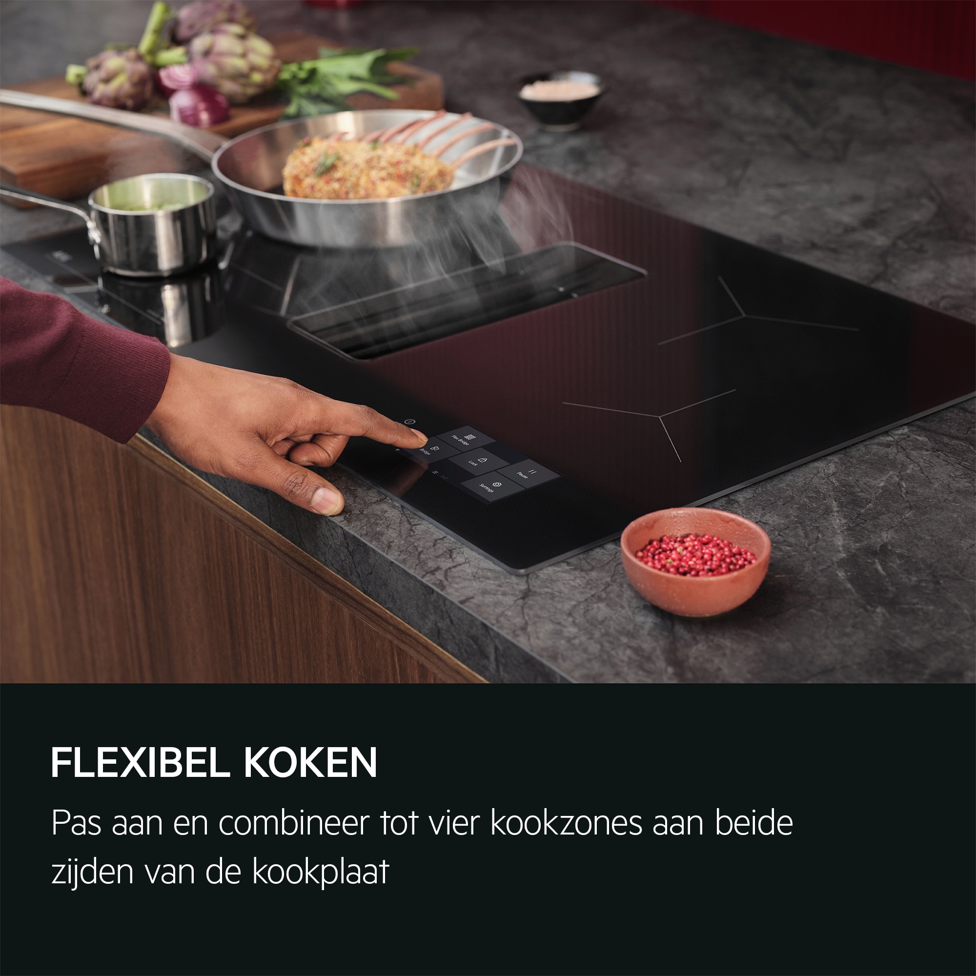 AEG - Kookplaat met afzuiging - PE9000B80