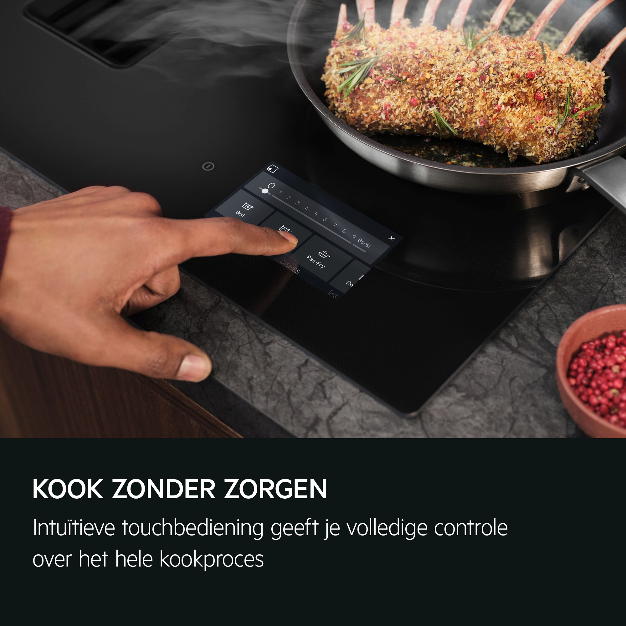 AEG - Kookplaat met afzuiging - PE9000B80