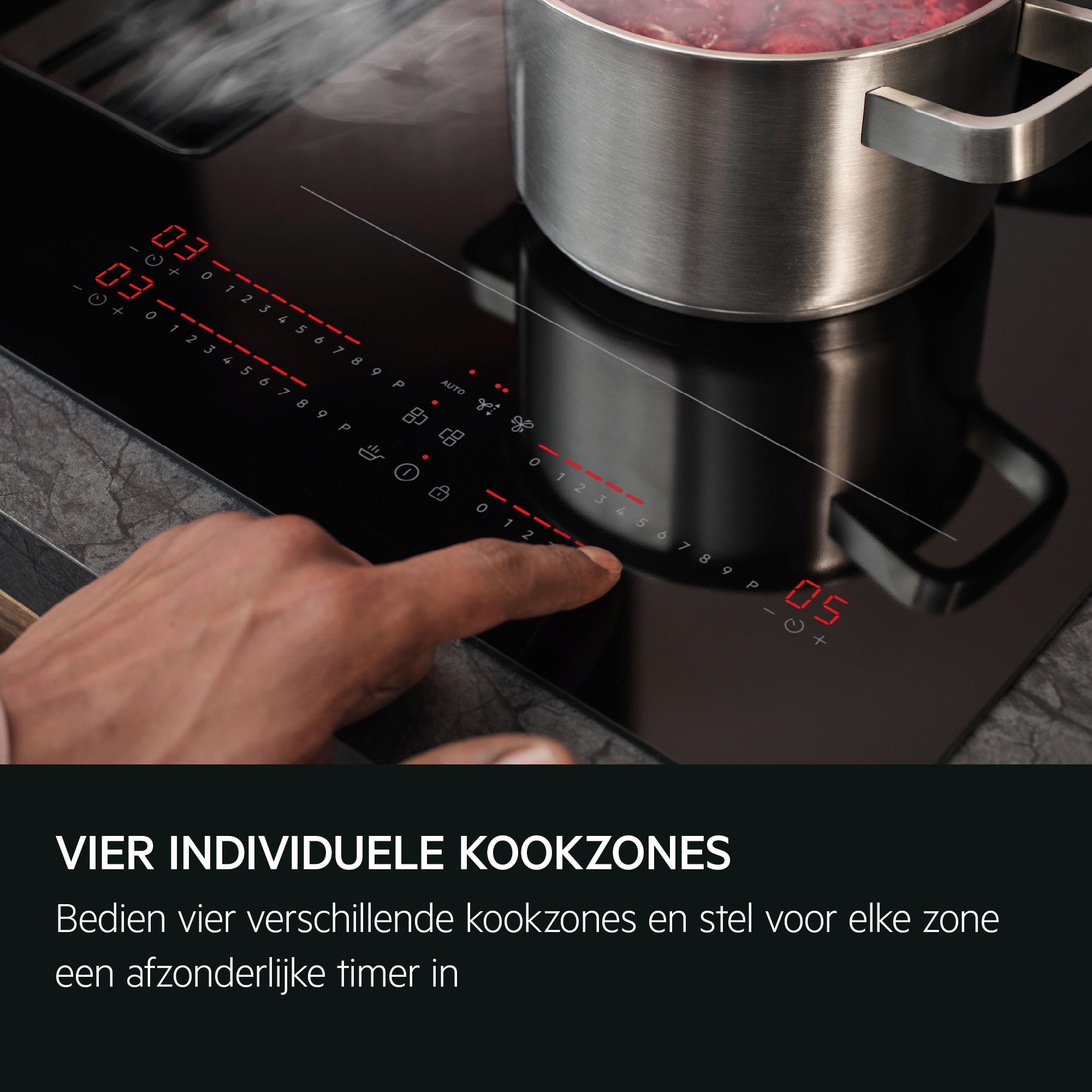 AEG - Kookplaat met afzuiging - NCH84C23FB