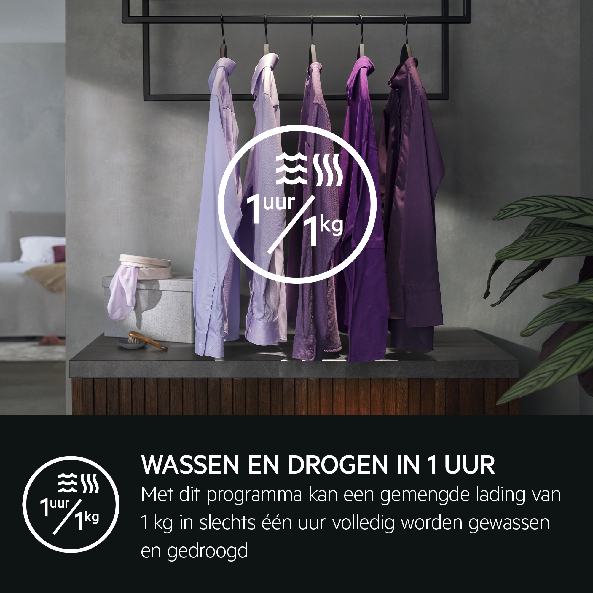 AEG - Inbouw was-droogcombinatie - LWR7676BI