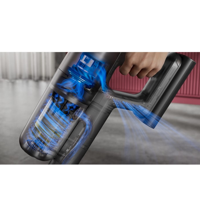 Multiple cyclone technology, stronger performance, less clogging