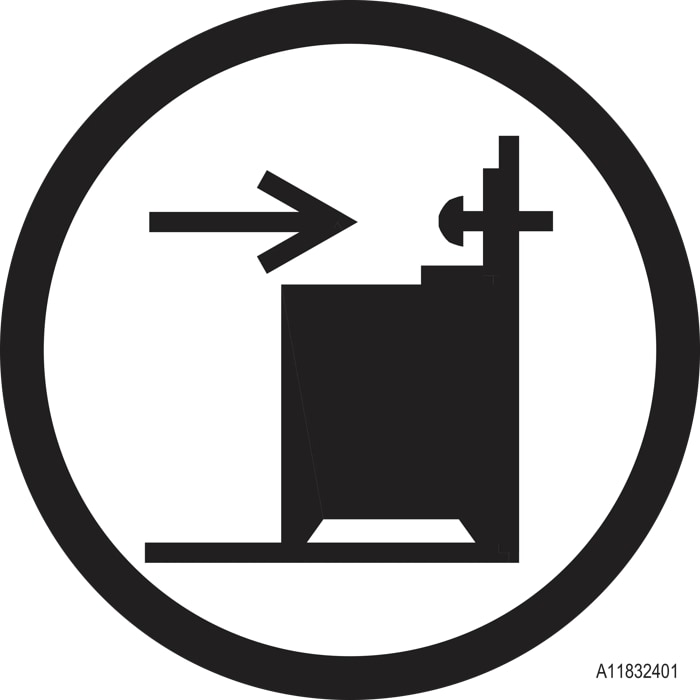 Het apparaat aan de muur bevestigen - risico op kantelen