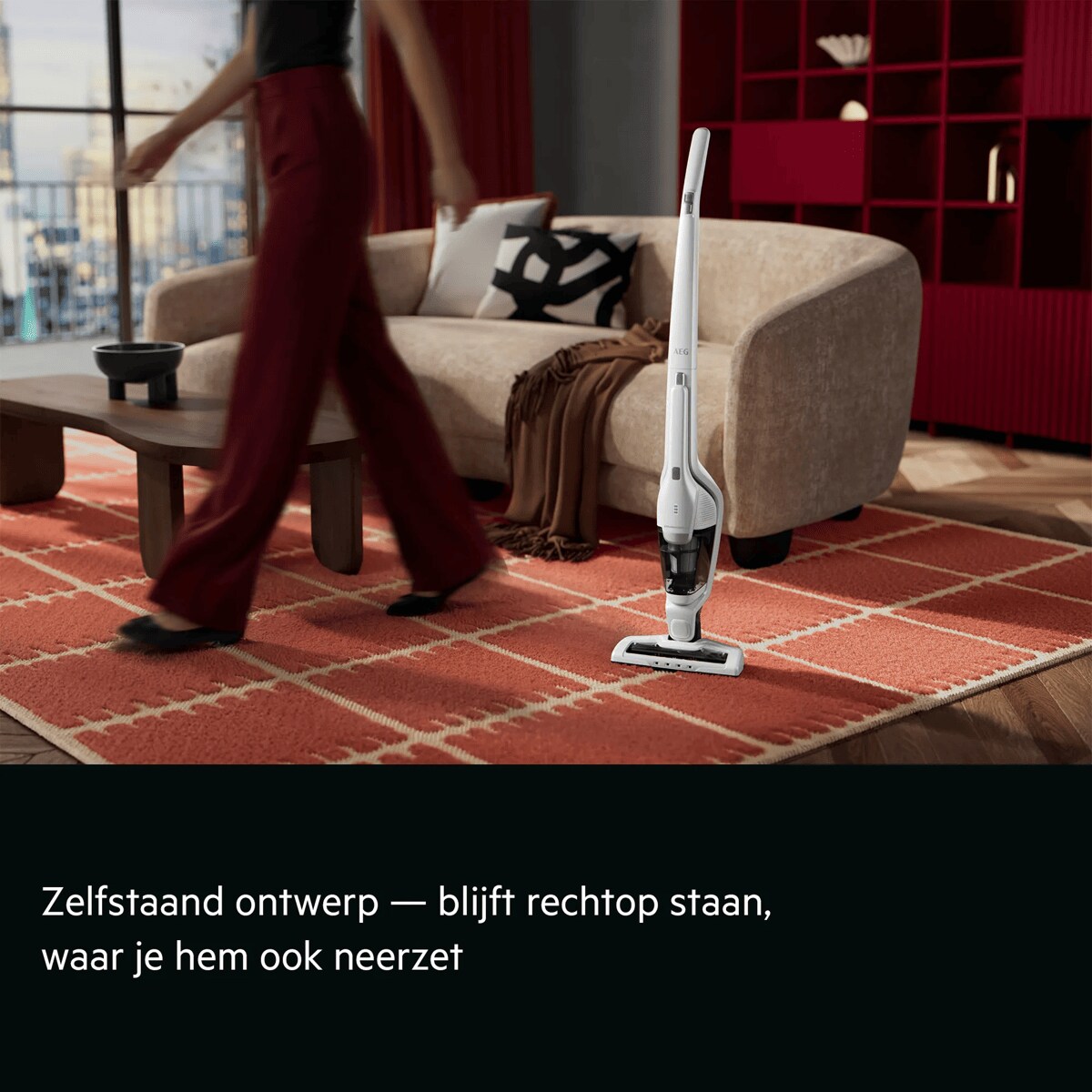 Zelfstaand ontwerp — blijft rechtop staan, waar je hem ook neerzet