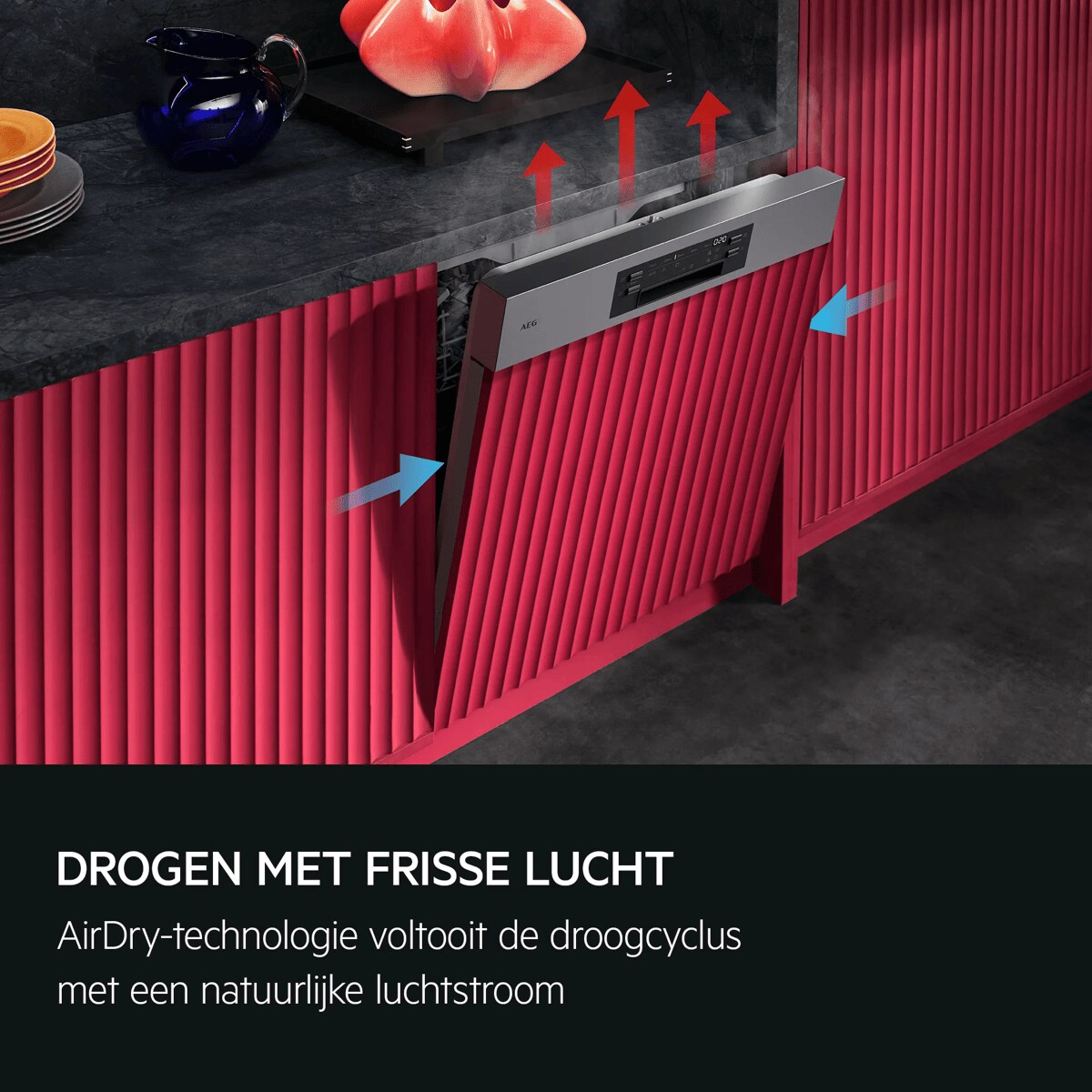DROGEN MET FRISSE LUCHT AirDry-technologie voltooit de droogcyclus met een natuurlijke luchtstroom