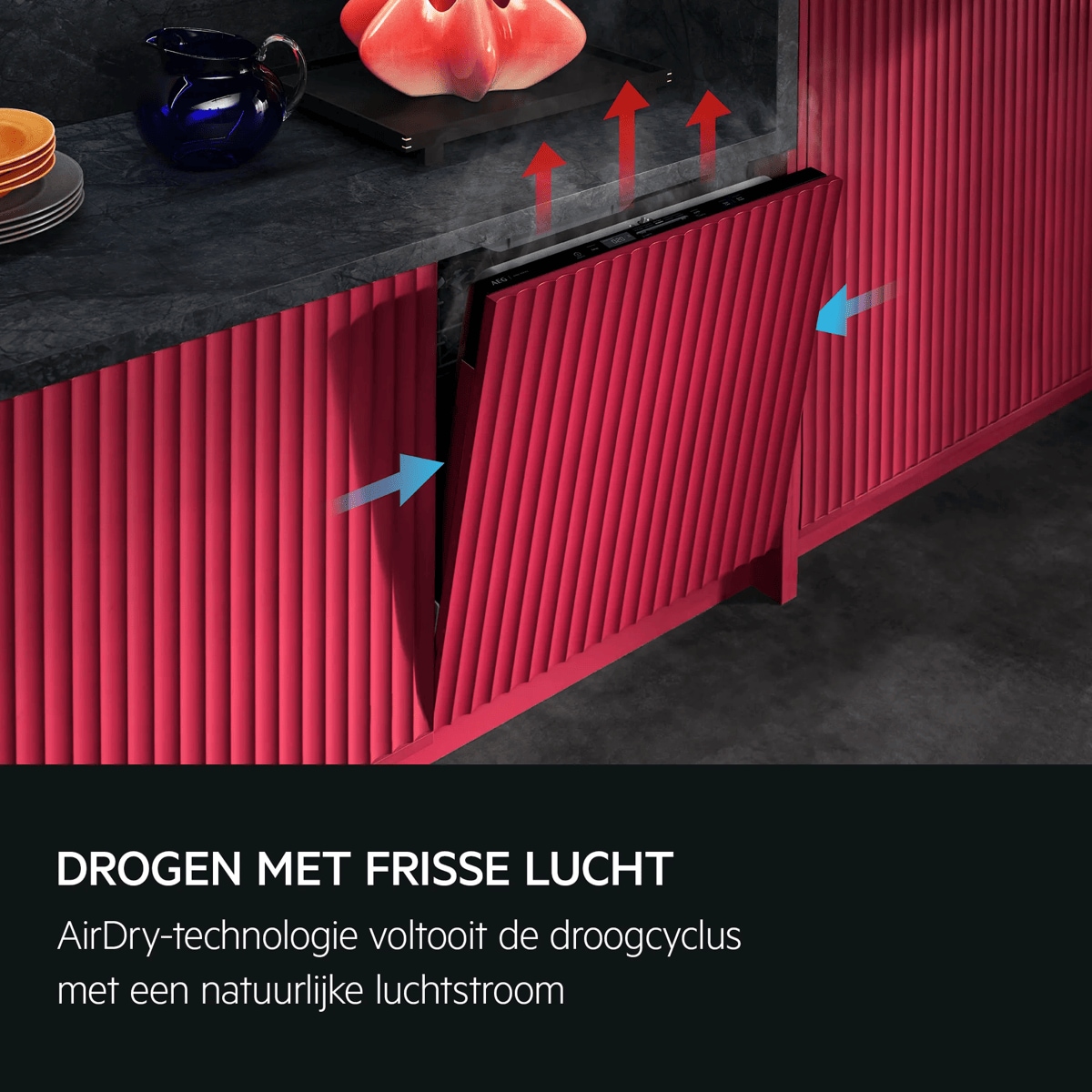 DROGEN MET FRISSE LUCHT AirDry-technologie voltooit de droogcyclus met een natuurlijke luchtstroom