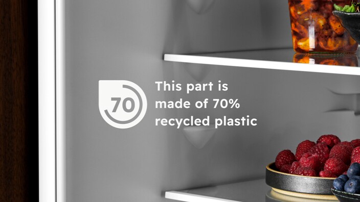 Unieke AEG koelkast met gerecycled kunststof