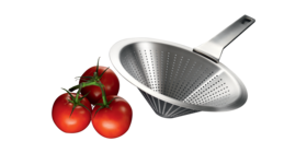 De Gourmet-puntzeef en tomaten