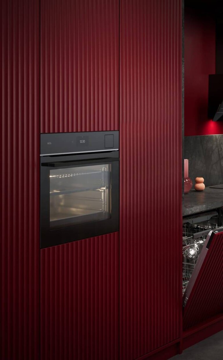 Een oven in een keuken.