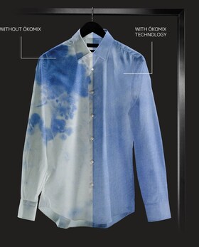 Blauw en wit overhemd