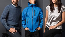 Modellen die zijde, wollen & sportkleding dragen