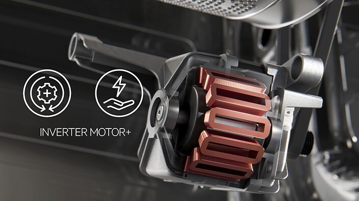 Inverter Motor+ icon en tekst