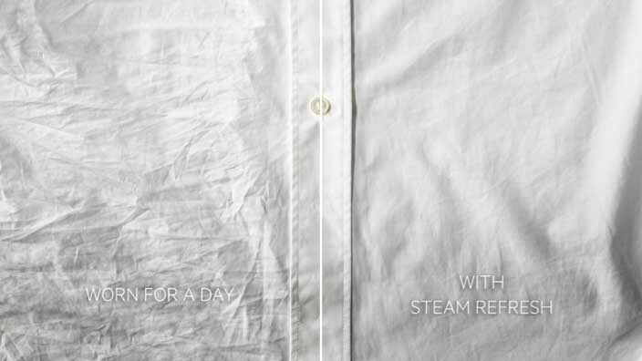 hemd 1 dag gedragen versus hemd opgefrist met Steam Refresh