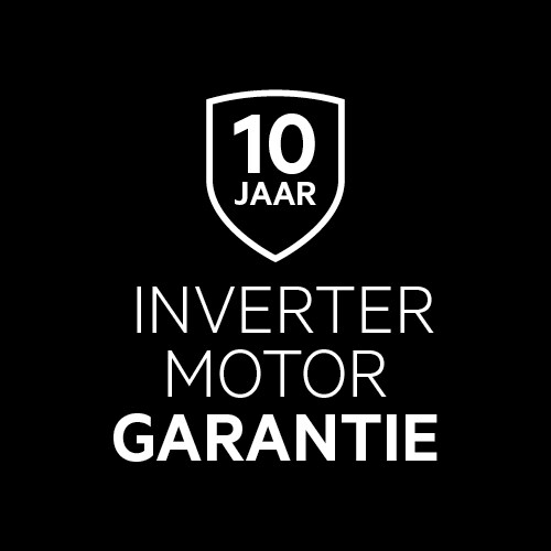 10 jaar garantie op de inverter motor
