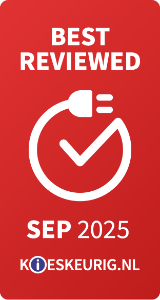 In april 2025 kreeg deze stofzuiger het predicaat ‘Best Reviewed’ op Kieskeurig.nl.