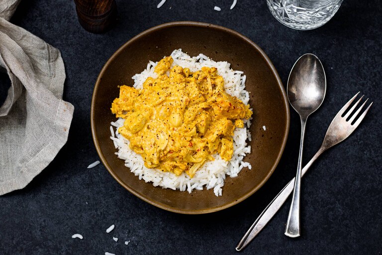 Rendang met jackfruit en boemboe