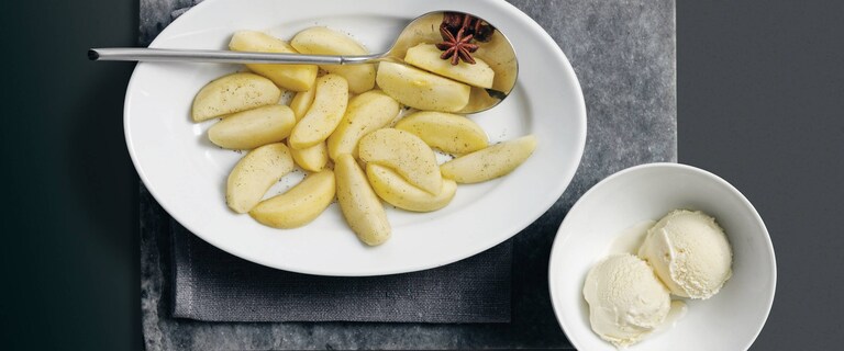 Vanilleappel in partjes
